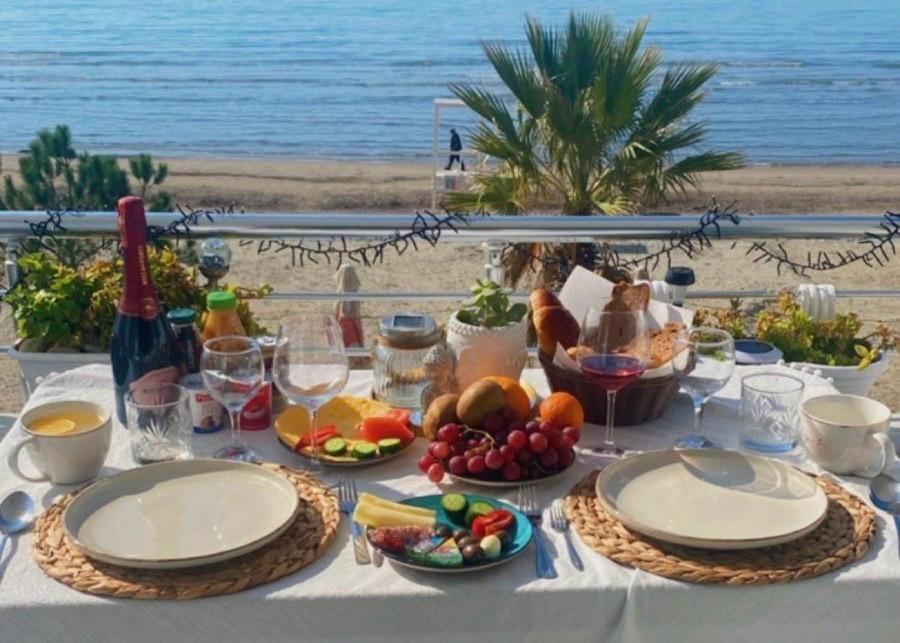 Durres Strand direkt am Meer Exterior foto